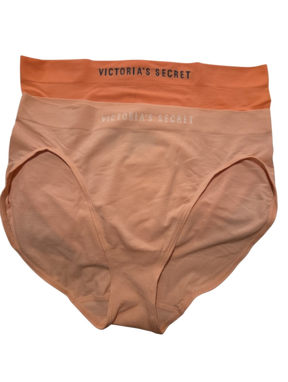 Victoria's Secret Peach & Coral High-Waist Seamless Bikini Set